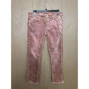 Pilcro Anthropologie Pants Womens 27 Pink Slim Boyfriend Crop Corduroy Cotton